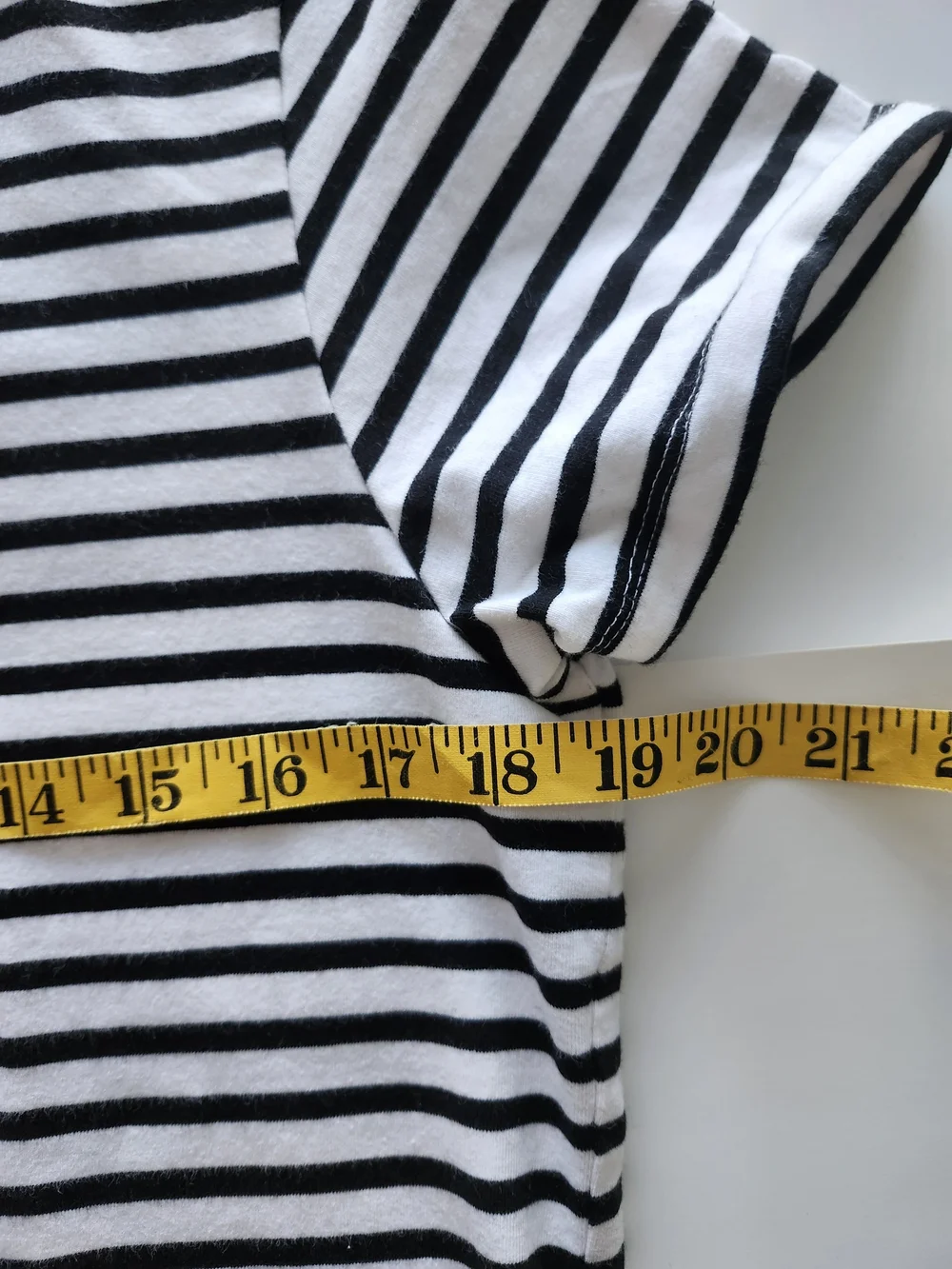 New Striped Black and White Tee - Picture 5 of 6